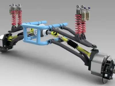 Suspensao Super ATV Low-poly 3D model