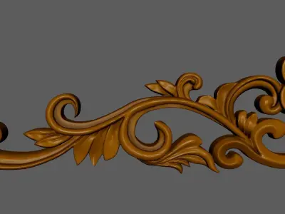 Gate Iron Flower Metal Art Decoration 3D model