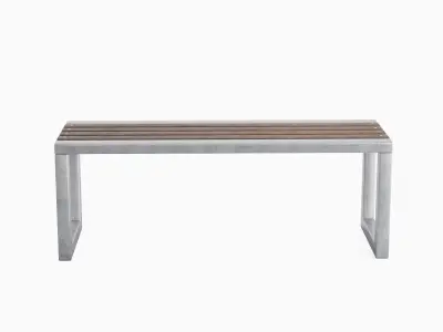 Outdoor Bench V 02 Set Low-poly 3D model