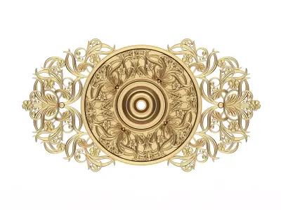 Ceiling Rosette 08 Low-poly 3D model