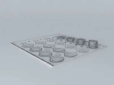 Ant-walk checkers game 3D model