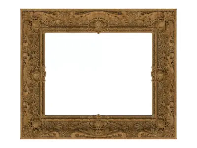 Carved picture frame STL 3D model 42