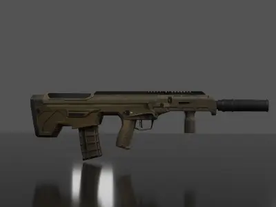 MDR Rifle  Low-poly 3D model
