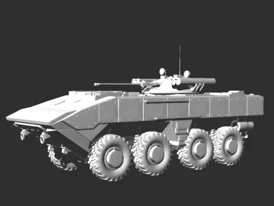 Bumerang 8x8 ifv with bmp2 turret 3D print model