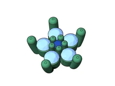 N-0001 star shaped object 3D print model