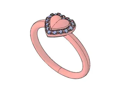 diamond ring jewelry - love 3D print model