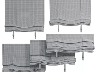 Roman Curtain Low-poly 3D model