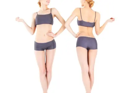 Scan woman sport 18 Low-poly 3D model