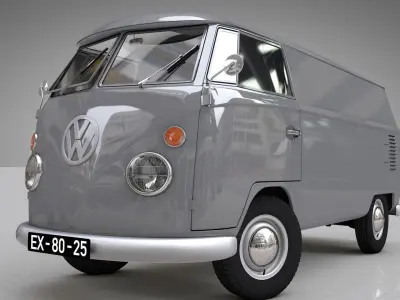 VOLKSWAGEN TRANSPORTER CARGO - 1964 3D model