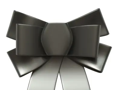 Christmas Bow Ribbon 21 Low-poly 3D model