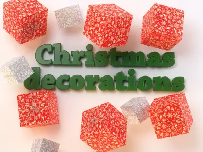 Christmas Assets Low-poly 3D model