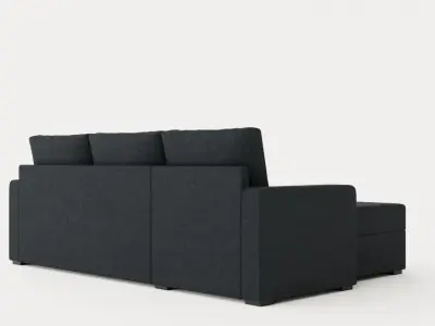 Maja Sofa Bed 3 Seater Reversible Dark Gray Low-poly 3D model