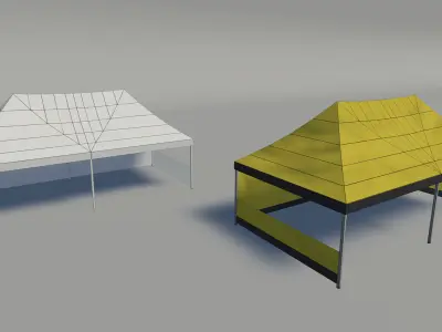 Lowpoly tents pack Low-poly 3D model