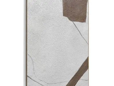 Plaster Two Photo Frame 485 Low-poly 3D model