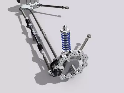 FUNNY CAR Front Hubs N Brakes N Suspension 3D print model