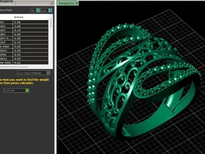 STL 3DM Women Ring Womens Ring Diamonds With Stone Model 3D print model