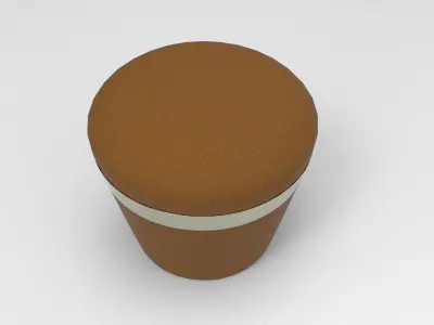 CupCake Pouf Low-poly 3D model