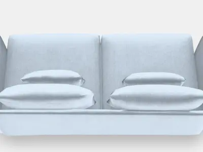 SODERHAMN 3-seat sofa 7 Low-poly 3D model