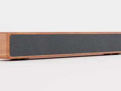 Soundbar V1 - Universal Wooden Audio Speaker Low-poly 3D model