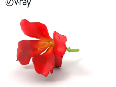 Freesia Red Petal Realism Model Pack Low-poly 3D model