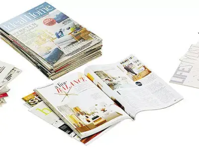 Magazines Stacks BLENDER 3D Model Cycles 3D model