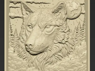 Wolf Head A17 3D print model