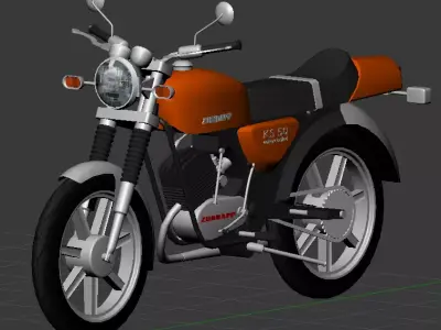 1978 Zundapp KS 50 Watercooled 3D model