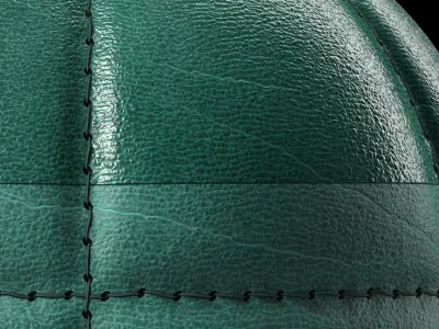 Leather Materials 29- Stitched Leather By Sbsar  Texture