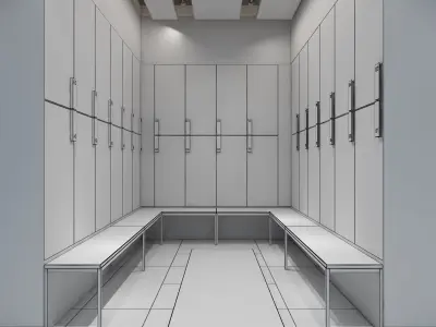 Locker Room 3D model