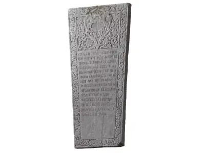 Ancient Medieval Writing Relief 3D model