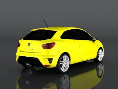 Seat Ibiza Cupra Low-poly 3D model