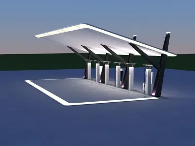 IONITY Charging Station 3D model