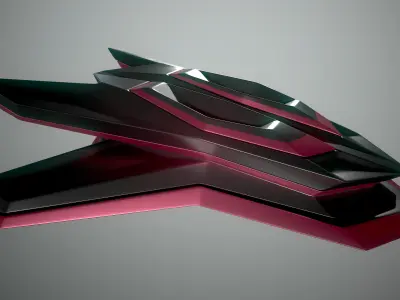 Racing spaceship 3D model