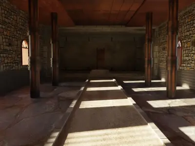 Kings Hall Interior Low-poly 3D model