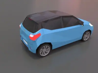 Hyundai i10 2020 lowpoly 3d model 3D Low-poly 3D model