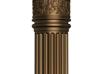 Column Capital 1305 Low-poly 3D model