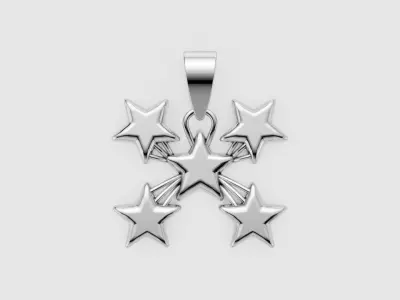 5 Star pendant  3D print model