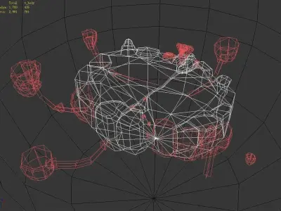 gAME Low Mode - BOSS Battle Map 3D model