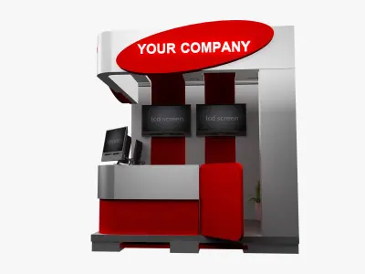  Booth Exhibition Stand a574b 3D model