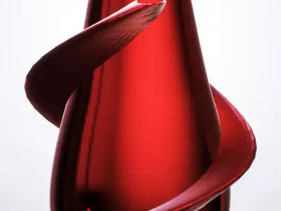 Modern Vase with Rings 3D print model