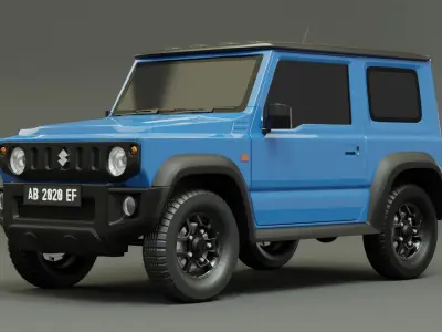 SUZUKI JIMNY 2019 - Brisk Blue Metalic 3D model