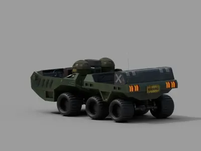 SCI FI JEEP Low-poly 3D model