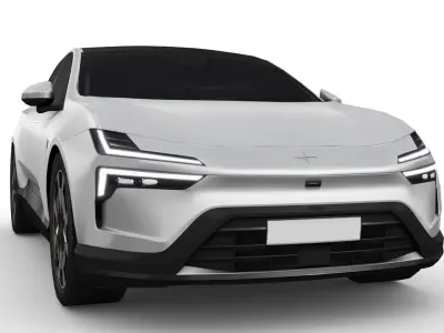 Polestar 4 2024 Low-poly 3D model