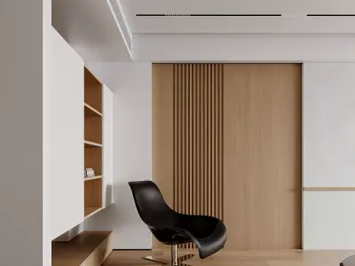 Modern living room dining room interior scenes 159 3D model