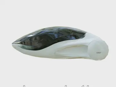 Futuristic Flying Concept Car Design Low-poly 3D model