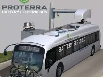 Proterra electric 40 Foot Transit Vehicle Extended Low-poly 3D model