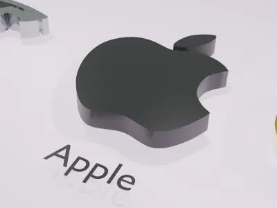 logo Tesla Apple Gucci 3D model