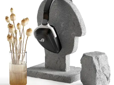 Asus ROG Delta S Headphone Decorative Set 3D Model 3D model