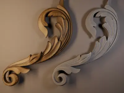 wood decor 3D model