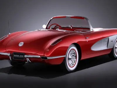 Chevrolet Corvette C1 1958 VRAY 3D model